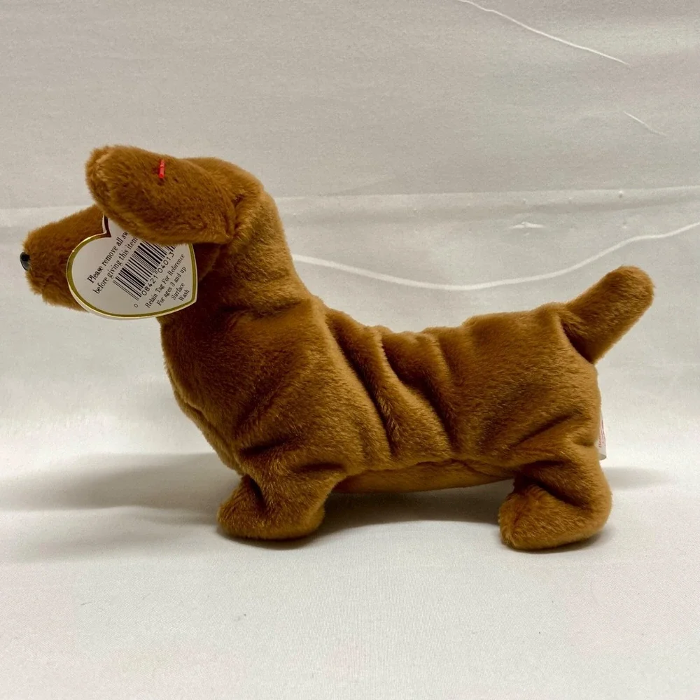 Ty Beanie Babies Weenie 4013 Daschund Dog 1995 Retired PVC‎ Pellets Rare Plush
